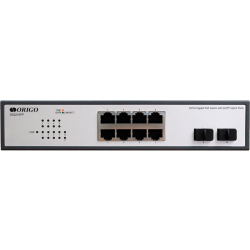 Unmanaged Switch 8x1000Base-T PoE, 2x1000Base-X SFP, PoE Budget 120W, 19