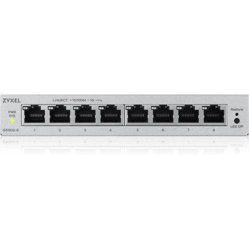 Коммутатор Zyxel GS1200-8V3-EU0101F (L2) 8x1Гбит/с управляемый