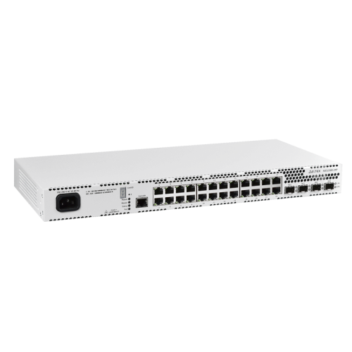 Ethernet-коммутатор MES2300-24P, 24 порта 10/100/1000BASE-T (RJ-45) PoE/PoE+, 4 порта 10GBASE-R (SFP+)/1000BASE-X (SFP), L3