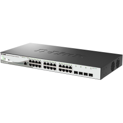 Коммутатор D-Link DGS-1210-28P/ME/B2A (L2) 24x1Гбит/с 4xКомбо(1000BASE-T/SFP) 24PoE 193W настраиваемый
