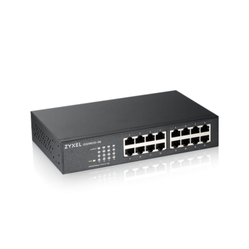 Коммутатор/ ZYXEL GS1100-16 Switch, 16xGE, rack 19 