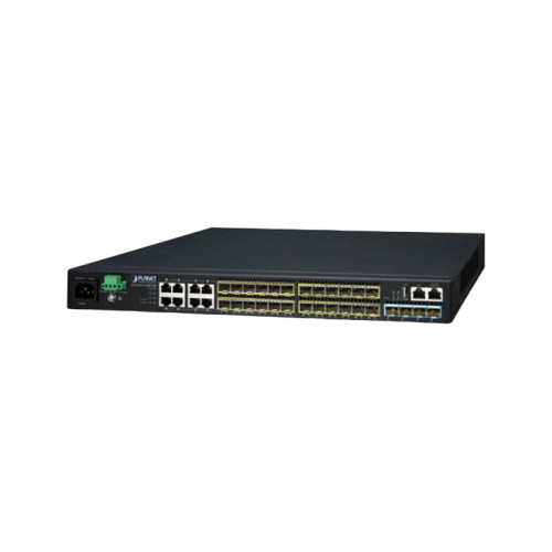 коммутатор/ PLANET SGS-6341-16S8C4XR Layer 3 16-Port 100/1000X SFP + 8-Port Gigabit TP/SFP 1000X SFP + 4-Port 10G SFP+ Stackable Managed Gigabit Switch with 36-75V DC Redundant Power