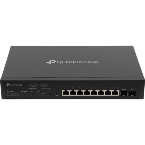 Коммутатор TP-Link SG2210MP (L2+) 8x1Гбит/с 2SFP 8PoE+ 150W управляемый