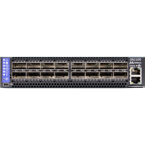 Коммутатор/ Spectrum™ 100GbE 1U Openswitch with Cumulus Linux, 16 QSFP28 ports, 2 power supplies (AC), x86 CPU, Short depth, Ports-to-Power airflow, Rail Kit must be purchased separately, RoHS6