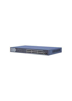 Коммутатор Hikvision DS-3E0526P-E/M 24x1Гбит/с 2SFP 24PoE 225W неуправляемый
