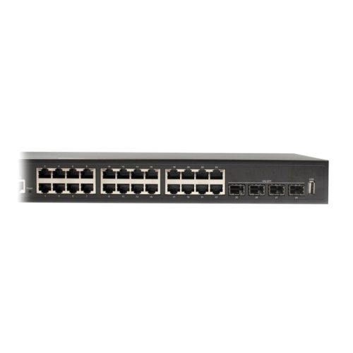 Коммутатор/ OSNOVO Управляемый L2+ коммутатор Gigabit Ethernet на 28 портов. Порты: 24 x GE (10/100/1000Base-T) + 4 x 1G/10G SFP+ Uplink. Консольный порт, Уровень управления L2+. Поддержка Jumbo Frame 12K, IGMP Snooping, DHCP-сервер, статическая маршрутиз