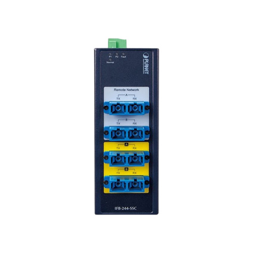 коммутатор/ PLANET IFB-244-SSC Industrial 2-channel Optical Fiber Bypass Switch w/ 4x SC Single mode (-40~75 C, dual 9~48V DC/24V AC) коммутатор/ PLANET IFB-244-SSC Industrial 2-channel Optical Fiber Bypass Switch w/ 4x SC Single mode (-40~75 C, dual 9~48V DC/24V AC)