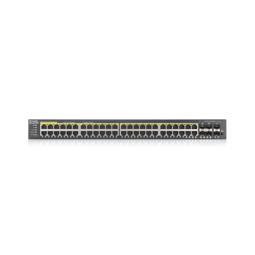 Коммутатор/ ZYXEL NebulaFlex Pro GS2220-50HP Hybrid L2 PoE+ Switch, 19 