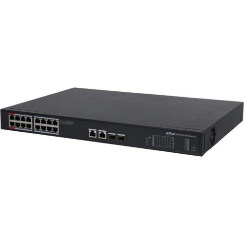 Коммутатор Dahua DH-PFS3220-16GT-240 (L2) 18x1Гбит/с 2SFP 16PoE 240W неуправляемый