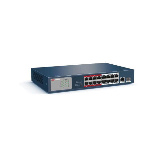 Коммутатор Hikvision DS-3E0318P-E/M(C) 17x100Мбит/с 1SFP 16PoE+ 135W неуправляемый