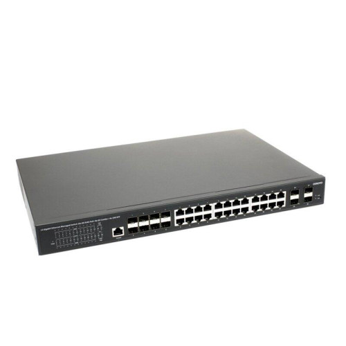 Коммутатор/ OSNOVO Управляемый L3 коммутатор Gb Ethernet на 16xGE RJ-45 + 8xGE Combo (RJ-45 + SFP) + 4x10G SFP+ Uplink. Уровень управления L3 (Full managed), 19