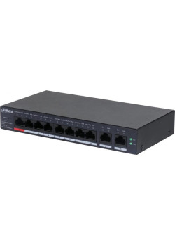 Коммутатор Dahua DH-CS4010-8GT-110 (L2) 10x100Мбит/с 8PoE 110W управляемый