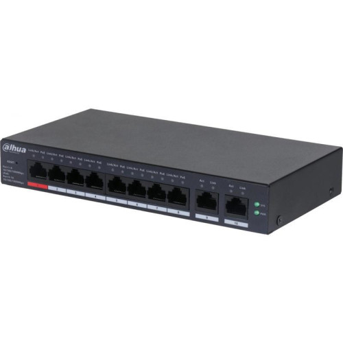 Коммутатор Dahua DH-CS4010-8GT-110 (L2) 10x100Мбит/с 8PoE 110W управляемый