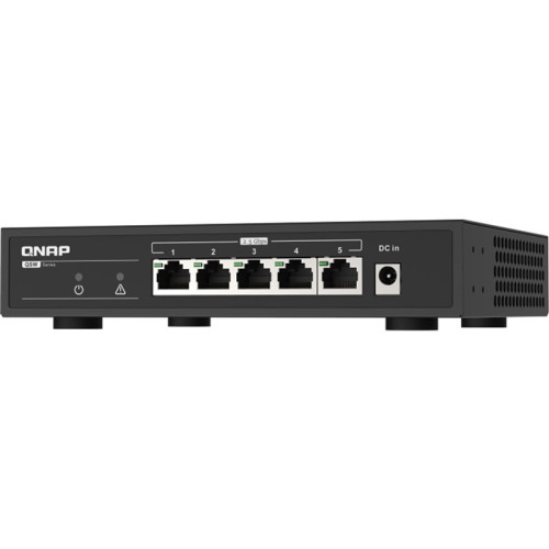 Коммутатор/ QNAP QSW-1105-5T 5-Port RJ-45 Unmanaged 2.5Gbps fanless switch, Switching Capacity 25Gbps