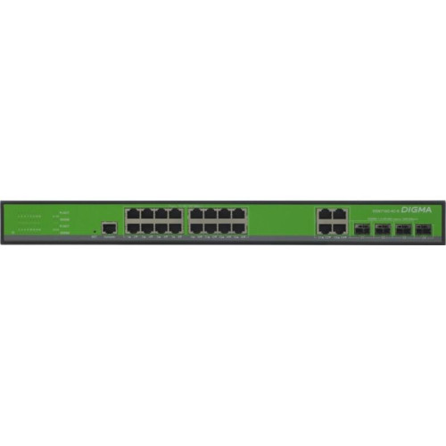 Коммутатор Digma DSW716G-4C-R (L2+) 16x1Гбит/с 4xКомбо(1000BASE-T/SFP) управляемый Коммутатор Digma DSW716G-4C-R (L2+) 16x1Гбит/с 4xКомбо(1000BASE-T/SFP) управляемый