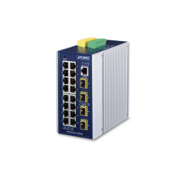 коммутатор/ PLANET IGS-6325-16T4S IP30 Industrial L3 16-Port 10/100/1000T + 4-port 1G/2.5G SFP Full Managed Switch (-40 to 75 C, dual redundant power input on 9~48VDC terminal block, 2*DI, 2*DO, ERPS Ring, 1588 PTP TC, Modbus TCP, Cybersecurity features, 