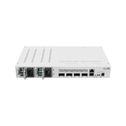 Коммутатор/ CRS504-4XQ-IN Cloud Router Switch with Quad-Core A9531 650 MHz CPU, 16 x 25G port 98DX4310 switch chip, 64 MB RAM, 4 x 100G QSFP28 ports, 1 x 100Mbit Eth port for management, RouterOS L5, desktop case