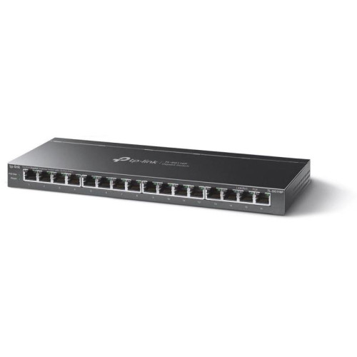 Коммутатор TP-Link TL-SG116P (L2) 16x1Гбит/с 16PoE+ 120W неуправляемый