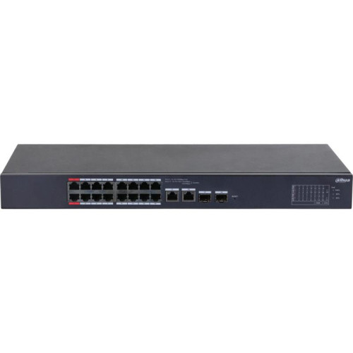Коммутатор Dahua DH-CS4218-16ET-135 (L2) 16x100Мбит/с 2xКомбо(1000BASE-T/SFP) 16PoE 135W управляемый