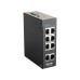 Коммутатор/ DIS-100E-8W Unmanaged Industrial Switch 8x100Base-TX, Surge 2KV, Alarm relay, DIN-Rail, metal case IP30, -40 to 75°C, only DC power, w/o power supply