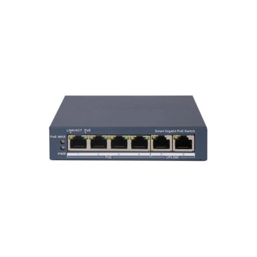 Коммутатор Hikvision DS-3E1506P-EI (L2) 6x1Гбит/с 4PoE 60W управляемый