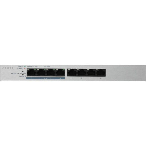 Коммутатор Zyxel GS1200-8HPV2-EU0101F (L2) 8x1Гбит/с 4PoE+ 60W управляемый