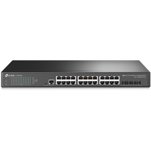 Коммутатор/ JetStream™ 24-port Pure-Gigabit L2+ Managed Switch, 24 10/100/1000Mbps RJ45, 4*10G SFP+ Slots