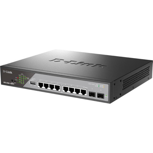 Сетевой коммутатор/ Smart L2 Surveillance Switch 8х1000Base-T PoE 802.3bt 90W, 2x1000Base-X SFP, PoE Budget 242W, Long-range PoE up to 250m Сетевой коммутатор/ Smart L2 Surveillance Switch 8х1000Base-T PoE 802.3bt 90W, 2x1000Base-X SFP, PoE Budget 242W, Long-range PoE up to 250m