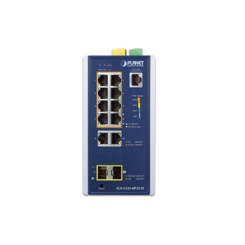 коммутатор/ PLANET IP30 Industrial L2+/L4 8-Port 1000T 802.3at PoE + 2-Port 10/100/1000T + 2-Port 100/1000X SFP Full Managed Switch (-40 to 75 C, dual redundant power input on 48~56VDC terminal block, DIDO, ERPS Ring, 1588, ONVIF, Cybersecurity features) коммутатор/ PLANET IP30 Industrial L2+/L4 8-Port 1000T 802.3at PoE + 2-Port 10/100/1000T + 2-Port 100/1000X SFP Full Managed Switch (-40 to 75 C, dual redundant power input on 48~56VDC terminal block, DIDO, ERPS Ring, 1588, ONVIF, Cybersecurity features)