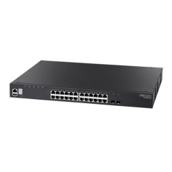 Коммутатор Edge-corE ECS4620-28P Edge-corE 24 x GE + 2 x 10G SFP+ ports + 1 x expansion slot (for dual 10G SFP+ ports) L3 Stackable Switch, w/ 1 x RJ45 console port, 1 x USB type A storage port, RPU connector, Stack up to 4 units,PoE Budget max. 410W
