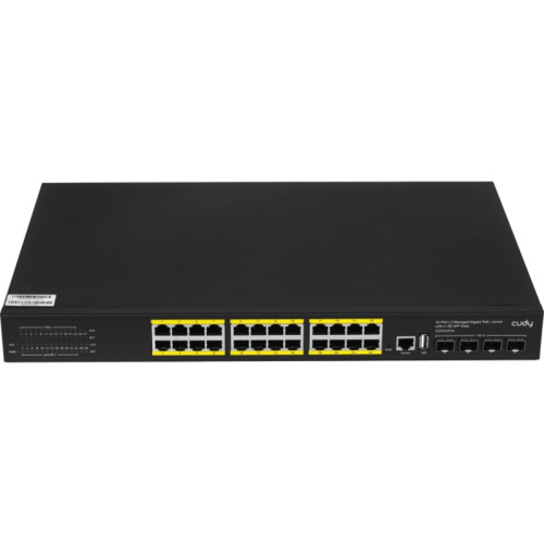 Коммутатор Cudy GS5024PS4-400W (L3) 24x1Гбит/с 4SFP+ 24PoE+ 400W управляемый
