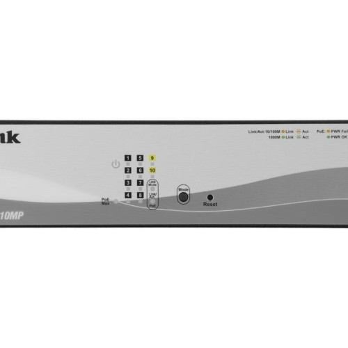 Коммутатор D-Link DGS-1210-10MP/FL (L2) 8x1Гбит/с 2SFP 8PoE+ 130W управляемый Коммутатор D-Link DGS-1210-10MP/FL (L2) 8x1Гбит/с 2SFP 8PoE+ 130W управляемый