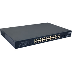 OSNOVO PoE коммутатор 24 x 10/100 Base-T PoE, 2 x GE Combo Uplink (RJ45 + SFP), PoE на порт - до 30W, суммарно PoE до 385W
