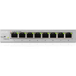 Коммутатор/ ZYXEL GS1200-8 Smart 8-port GbE Switch, VLAN, IGMP, QoS, Link Aggregation