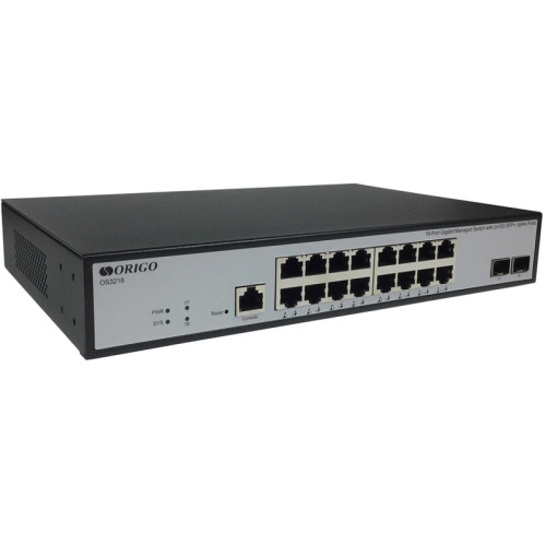 Коммутатор Origo OS3218 OS3218/A1A (L2) 16x1Гбит/с 2SFP+ управляемый Коммутатор Origo OS3218 OS3218/A1A (L2) 16x1Гбит/с 2SFP+ управляемый