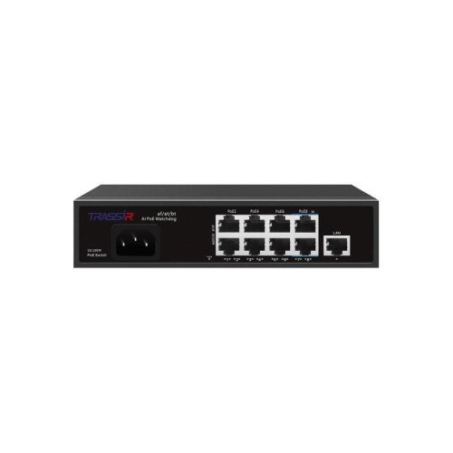 Коммутатор Trassir TR-NS1109-120-8PoE (L2) 9x100Мбит/с 8PoE неуправляемый