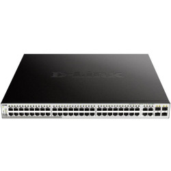 Коммутатор D-Link DGS-1210-52MP/F (L2) 48x1Гбит/с 4xКомбо(1000BASE-T/SFP) 4SFP 48PoE 370W настраиваемый