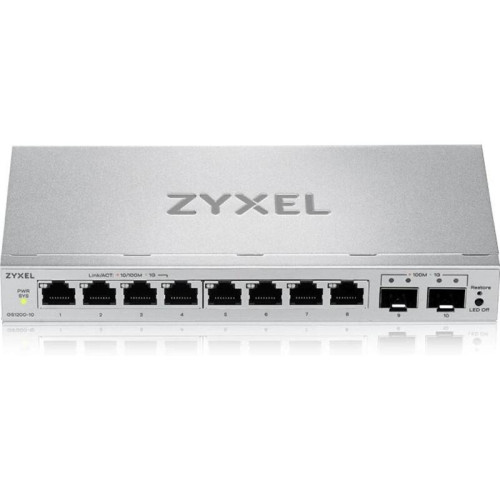 Коммутатор Zyxel GS1200-10V3-EU0101F (L2) 8x1Гбит/с 2SFP управляемый Коммутатор Zyxel GS1200-10V3-EU0101F (L2) 8x1Гбит/с 2SFP управляемый