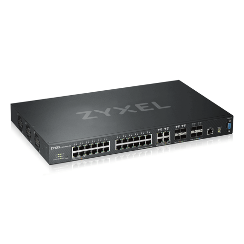 Коммутатор/ ZYXEL ZYXEL XGS4600-32 L3 Managed Switch, 28 port Gig and 4x 10G SFP+, stackable, dual PSU