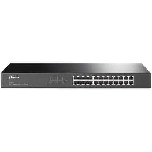 Коммутатор/ 24-port 10/100M Switch, 24 10/100M RJ45 ports, 1U 19-inch rack-mountable steel case