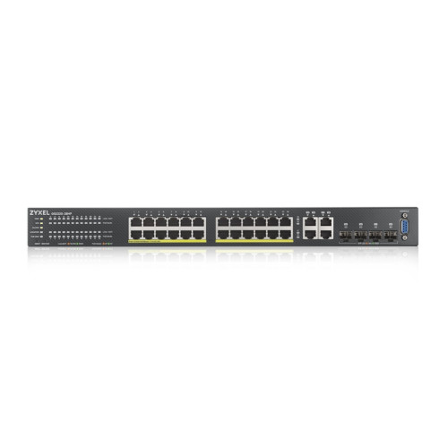 Коммутатор/ ZYXEL NebulaFlex Pro GS2220-28HP Hybrid L2 PoE+ switch , rack 19 