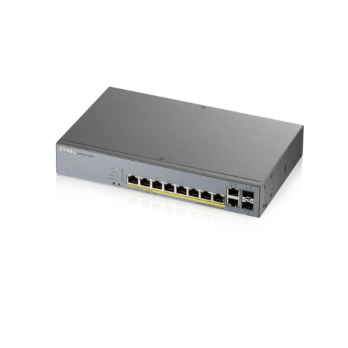 Коммутатор/ ZYXEL GS1350-12HP L2 PoE + switch for IP cameras, 10xGE (8xPoE +), 2xSFP, PoE budget 130 W, power transmission distance up to 250 m, auto-reloading of PoE ports, increased overvoltage and electrostatic discharge protection Коммутатор/ ZYXEL GS1350-12HP L2 PoE + switch for IP cameras, 10xGE (8xPoE +), 2xSFP, PoE budget 130 W, power transmission distance up to 250 m, auto-reloading of PoE ports, increased overvoltage and electrostatic discharge protection