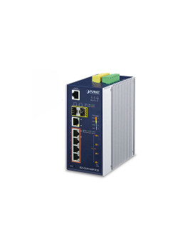 коммутатор/ PLANET IP30 Industrial L2+/L4 4-Port 60W 1000T Ultra PoE+ 1-Port 1000T + 2-port 100/1000X SFP Full Managed Switch (-40 to 75 C, dual redundant power input on 48~56VDC terminal block, DIDO, ERPS Ring Supported, 1588)