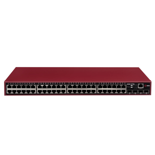 Коммутатор/ Управляемый коммутатор уровня L2+, 48 портов 10/100/1000BASE-T, 4 порта 100/1000BASE-X SFP, 4K VLAN, 16K MAC адресов, консольный порт, встроенный БП, 100-240В AC