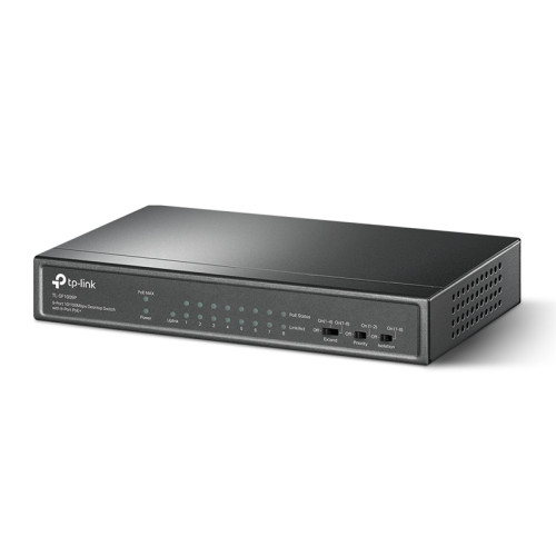 Коммутатор/ 9-port 10/100Mbps unmanaged switch with 8 PoE+ ports, compliant with 802.3af/at PoE