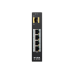 Коммутатор/ DIS-100G-5PSW Unmanaged Industrial Switch 4x1000Base-T PoE, 1x1000Base-X SFP, PoE Budget up to 120W, Surge 2KV, DIN-Rail, metal case IP30, -40 to 75°C, only DC power, w/o power supply