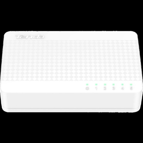 Tenda S105 Мини-коммутатор неуправляемый, 5 портов 5x100 Мбит/с, настольный, пластиковый корпус