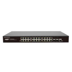 Управляемый L2+ PoE коммутатор Gigabit Ethernet на 24 RJ45 PoE + 4 x GE SFP порта/ Управляемый L2+ PoE коммутатор Gigabit Ethernet на 24 RJ45 PoE + 4 x GE SFP порта. Порты: 24 x GE (10/100/1000 Base-T) с поддержкой PoE (IEEE 802.3af/at), 4 x GE SFP (1000 