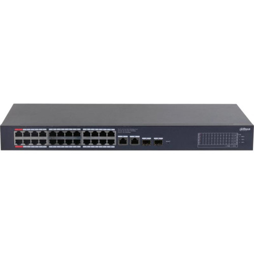 Коммутатор Dahua DH-CS4228-24GT-375 (L2) 24x1Гбит/с 2xКомбо(1000BASE-T/SFP) 2SFP 24PoE 375W управляемый