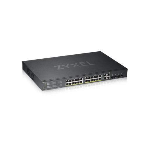 ZYXEL GS1920-24HPv2 Hybrid Smart switch PoE+ ZYXEL Nebula Flex, 24xGE PoE+, 4xCombo (SFP/RJ-45), budget PoE 375W, Standalone / cloud management